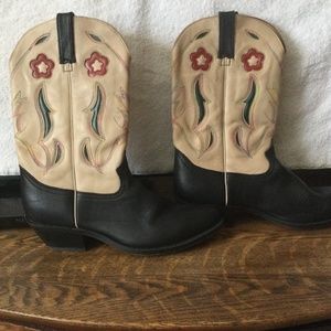 Ladies Leather Durango Cowgirl Boots Size 8 1/2 M